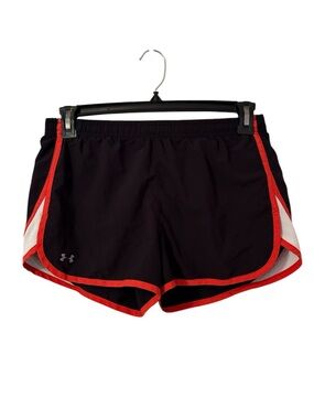 Under Armour UA Black & Coral Fly By Athletic Shorts
